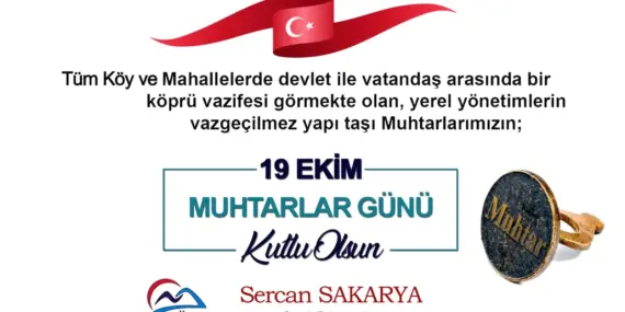 Çatak Kaymakamı Sakarya’dan Muhtarlar Günü Mesajı