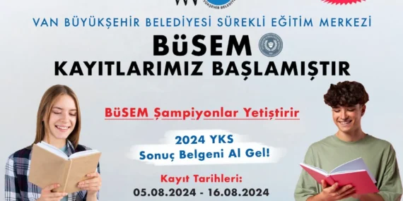 Van Büyükşehir Belediyesi BÜSEM Kayıtları Başladı