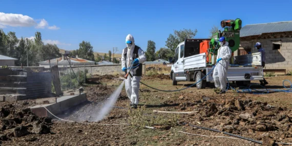 Van’da 250 mahallede 4 bine yakın ahırı ilaçlandı