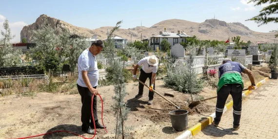 Mezarlıklarda yeşillendirme ve peyzaj çalışmaları