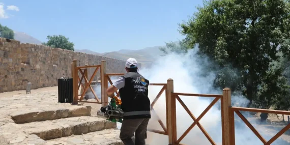 Van’da Tarihi ve Turistlik yerler ilaçlanıyor